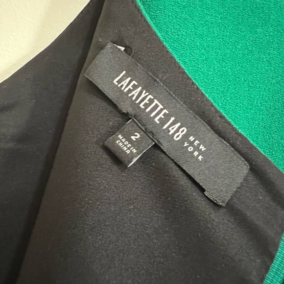 Lafayette 148 Green Dress - Picture 4 of 8